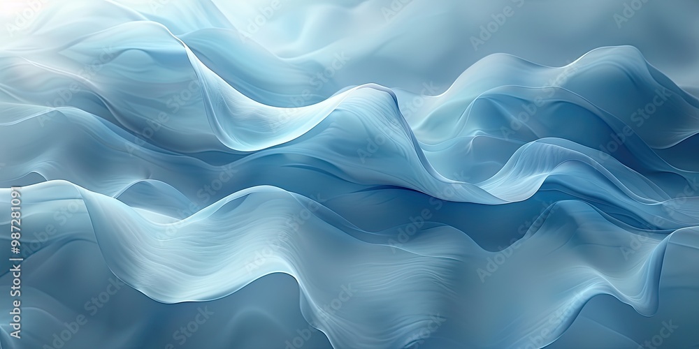 A serene wave-like pattern in soft blue hues, evoking calmness and fluidity. A serene wave-like pattern in soft blue hues, evoking calmness and fluidity.