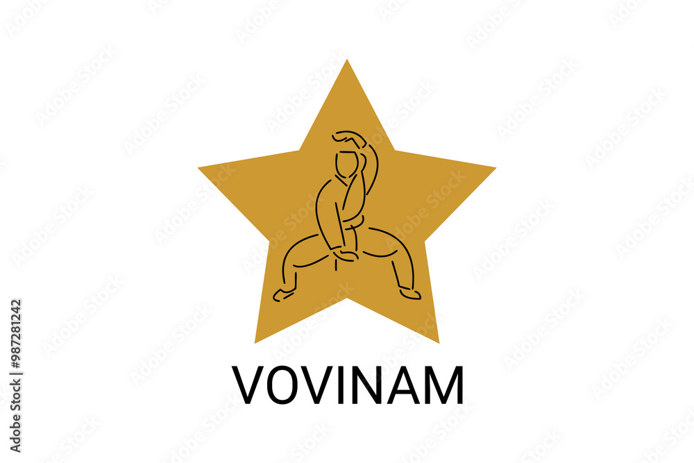 vovinam sport vector line icon. vovinam fighter sport. sign. sport pictogram illustration vovinam sport vector line icon. vovinam fighter sport. sign. sport pictogram illustration