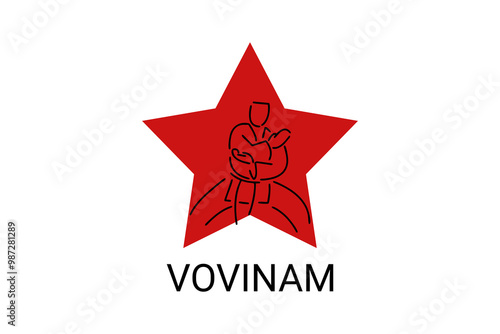 vovinam sport vector line icon. vovinam fighter sport. sign. sport pictogram illustration