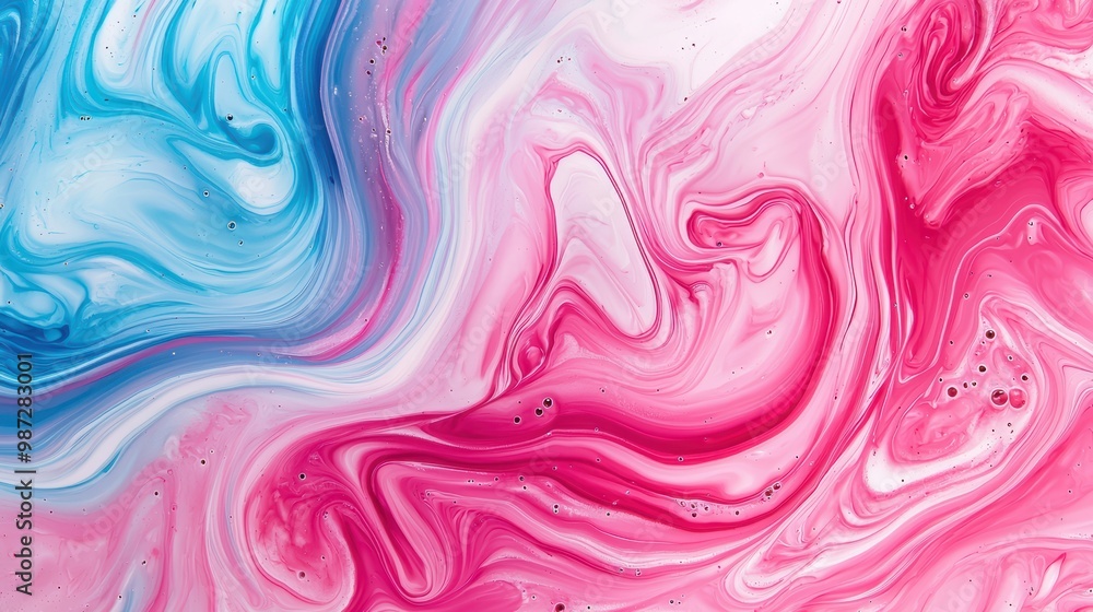 Vibrant Abstract Fluid Art with Swirling Pink, Blue, and White Colors Creating a Dynamic and Mesmerizing Pattern Vibrant Abstract Fluid Art with Swirling Pink, Blue, and White Colors Creating a Dynamic and Mesmerizing Pattern