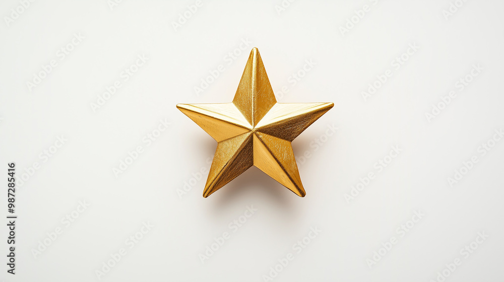 A single gold star centered on a plain white background , minimalist cards without words A single gold star centered on a plain white background , minimalist cards without words