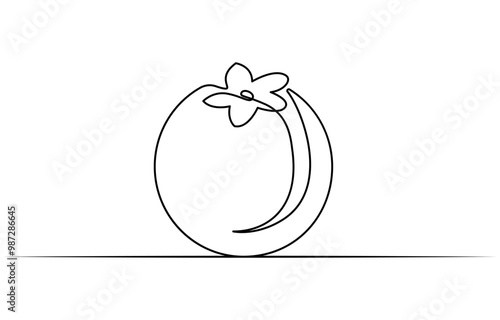 Blueberry vector illustration. One line drawing art illustration with lettering organic blueberry. Blueberries in continuous line art drawing style. Group of blueberry fruits and leaves minimalist 