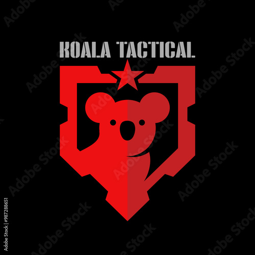 Photography koala tactical military badge design logo