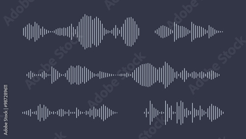 Sound wave equalizer visualization on a dark background