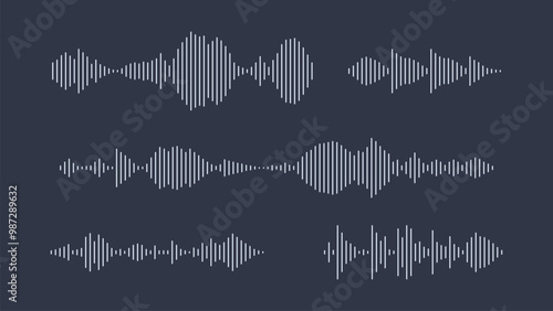 Sound wave equalizer visualization on a dark background