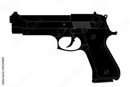 silhouette of a Beretta 