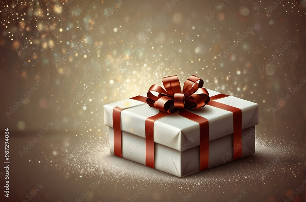 red gift box with ribbon red gift box with ribbon
