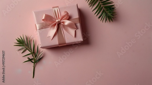 gift box on a wooden background