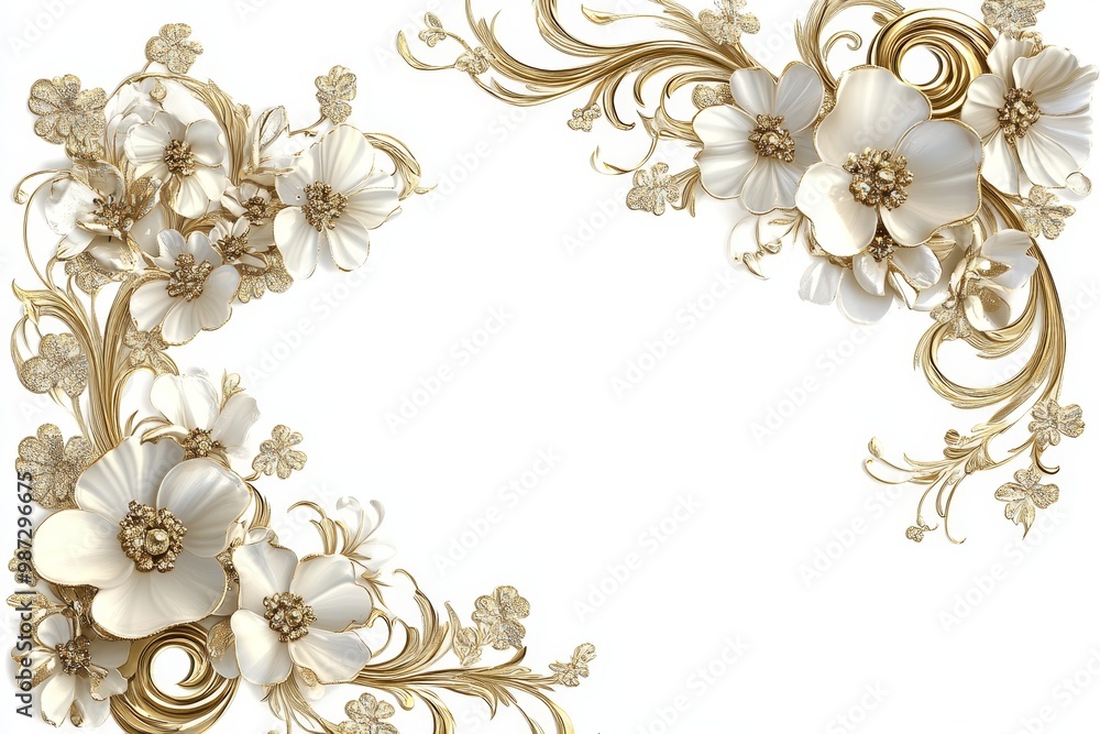 Elegant Golden Floral Design Elegant Golden Floral Design