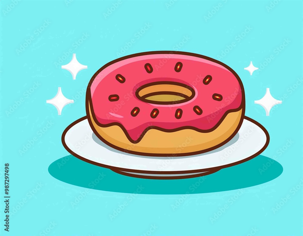 Donuts Vector Icon Illustration Donuts Vector Icon Illustration