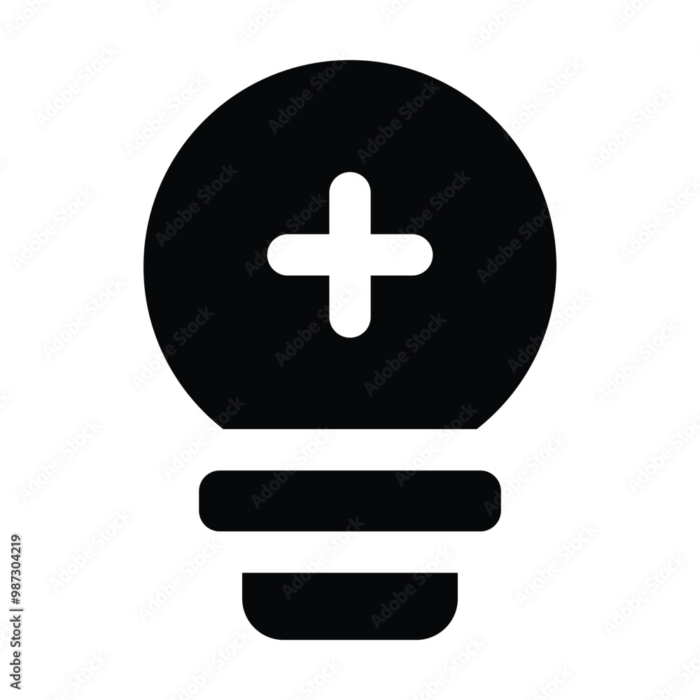 Obraz premium Simple Positive Thinking glyph icon. The icon can be used for websites, print templates, presentation templates, illustrations, etc