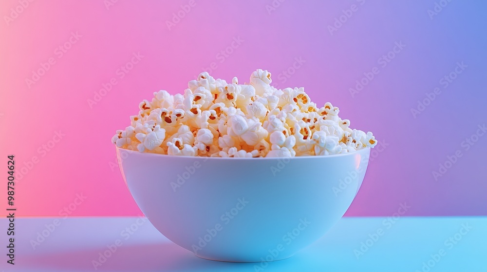 A bowl of salty popcorn sits against a vibrant backdrop. It's the perfect picture of movie night, with a delicious snack ready to enjoy. A bowl of salty popcorn sits against a vibrant backdrop. It's the perfect picture of movie night, with a delicious snack ready to enjoy.