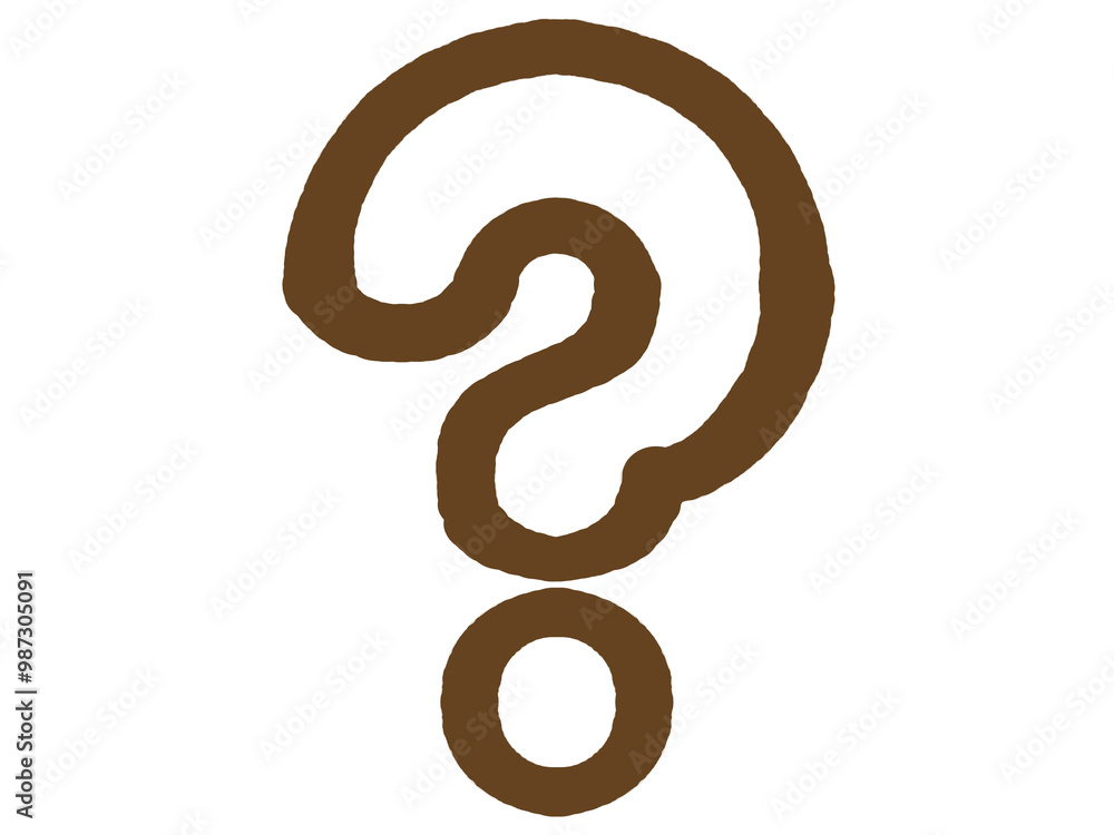 落書き風シンプルなクエスチョンマークのイラスト素材