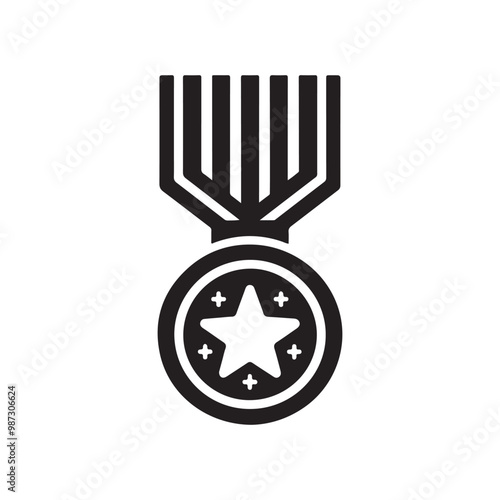 simple medal icon vector illustration photo