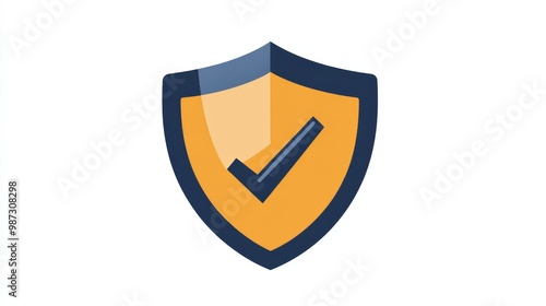 Free Download This is a simple, easy-to-understand icon that shows something is protected. It looks like a shield with a checkmark inside. - GFXLoad