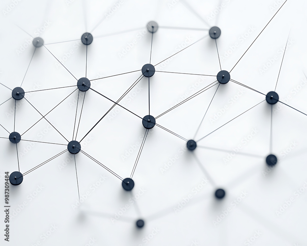 Simple minimalist graph with dots connected by lines Simple minimalist graph with dots connected by lines