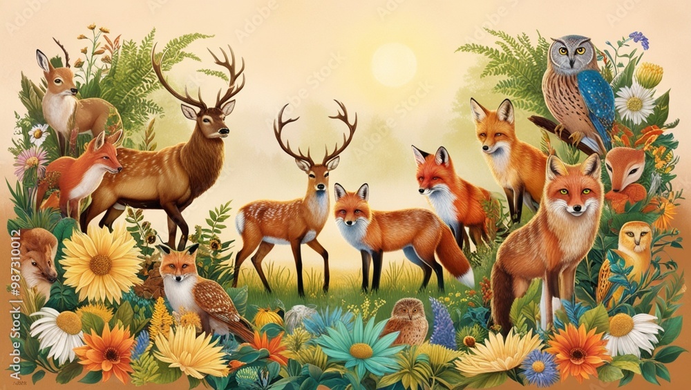 deer in the woods deer in the woods
