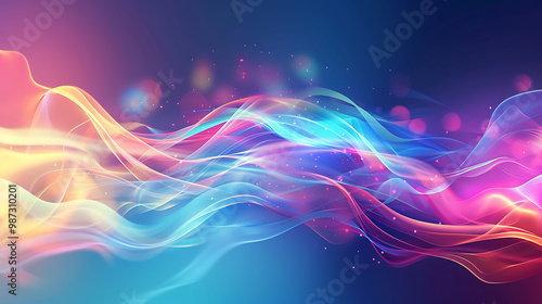 Vibrant Waves In An Abstract Landscape