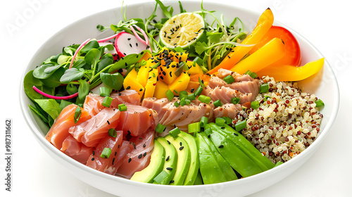 A Colorful Medley Of Tuna And Vegetables