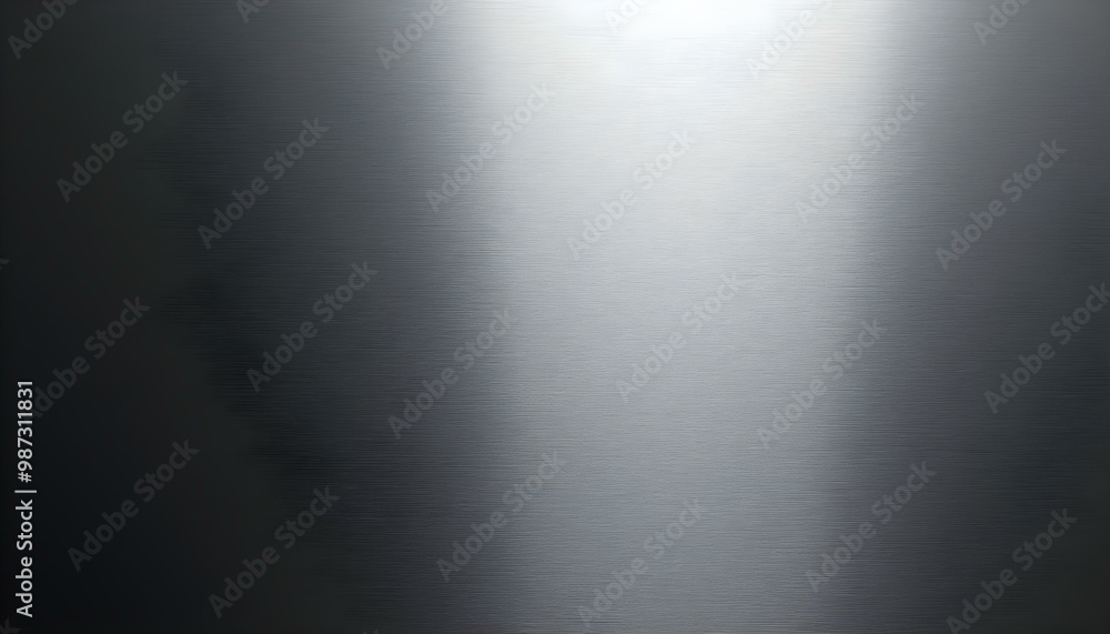 A smooth, brushed metal surface reflects light, creating an elegant appearance with texture A smooth, brushed metal surface reflects light, creating an elegant appearance with texture