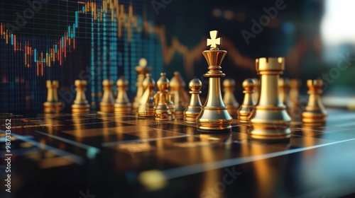 Wallpaper Mural Chess Game of Strategy and Financial Market Torontodigital.ca