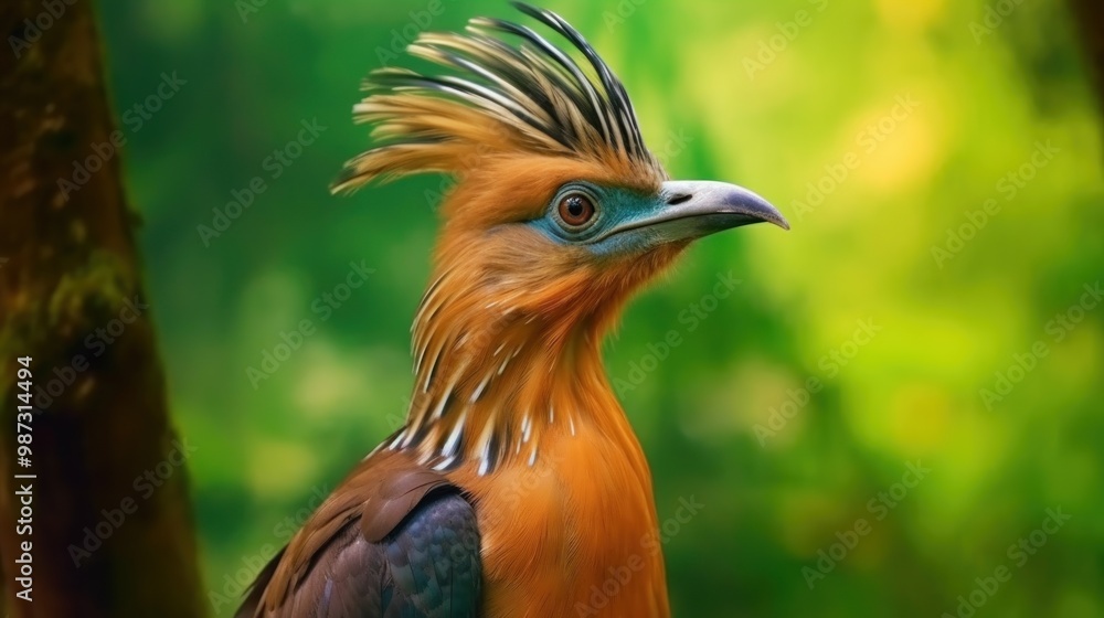 A Striking Hoatzin Bird With Unique Feathers A Striking Hoatzin Bird With Unique Feathers