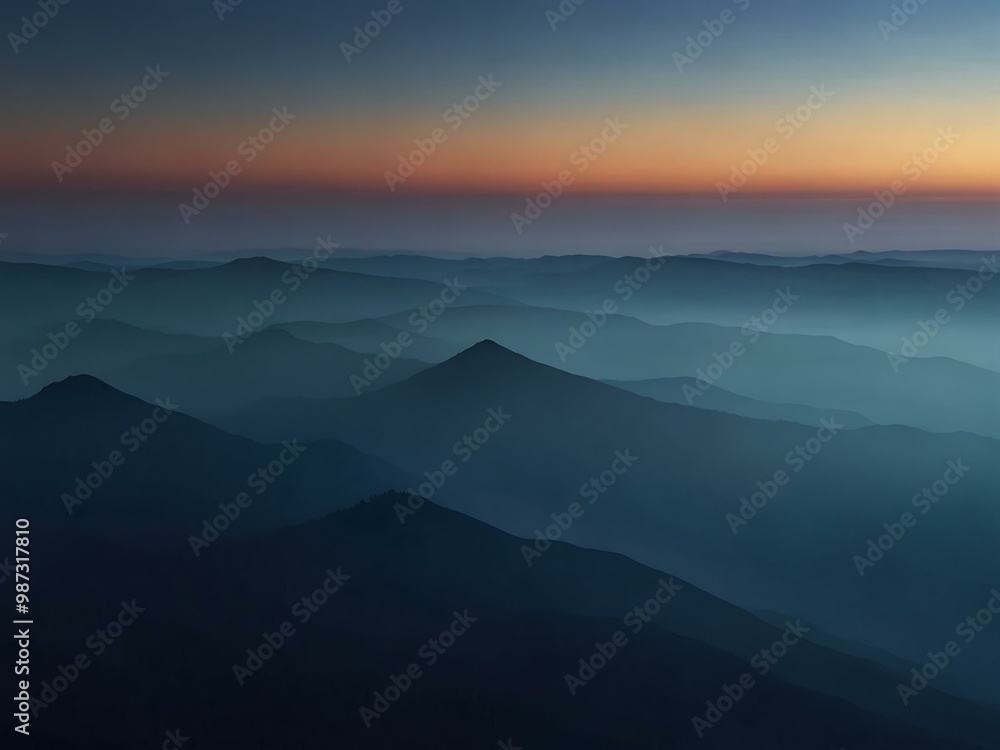 A gradient from deep blue to lighter blue for calmness. A gradient from deep blue to lighter blue for calmness.