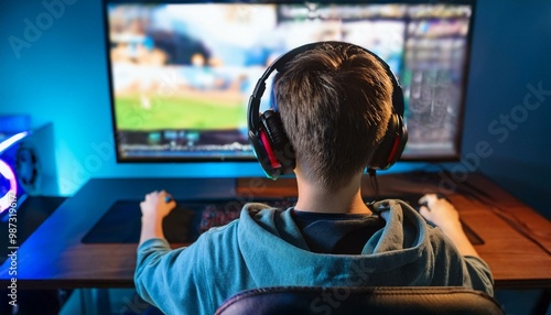 ado jouant aux jeux vidéos