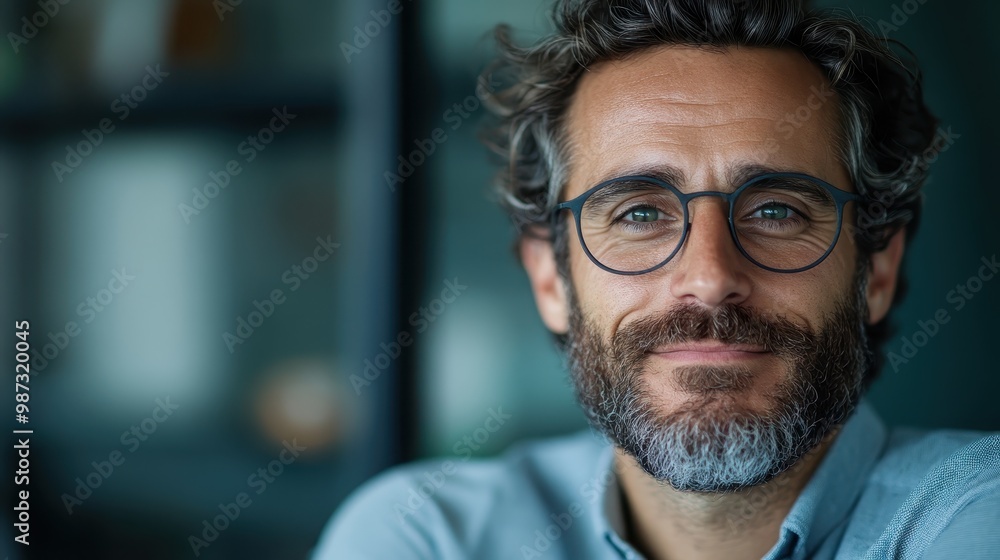 A confident man wearing glasses, seated in a sleek office, expresses poise and professionalism, symbolizing leadership and capability in a contemporary world. A confident man wearing glasses, seated in a sleek office, expresses poise and professionalism, symbolizing leadership and capability in a contemporary world.