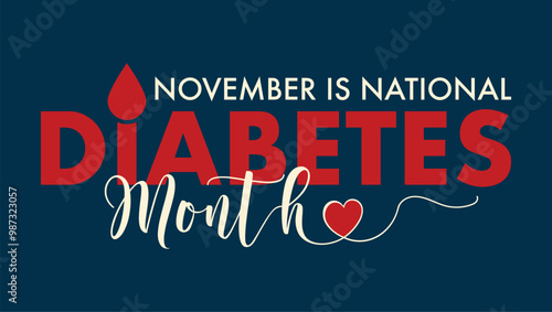 National Diabetes Awareness Month design concept . Observed in November .a time  to bring attention to diabetes.
