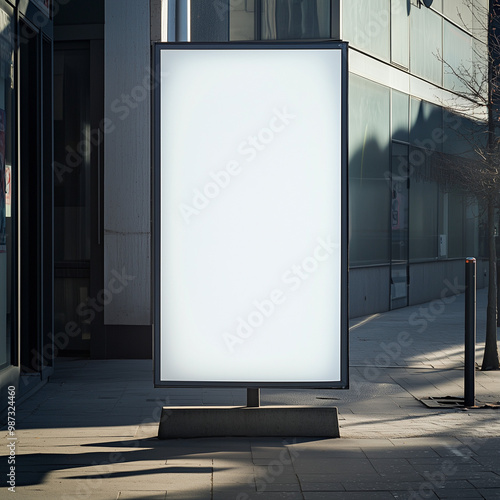 blank billboard in the city