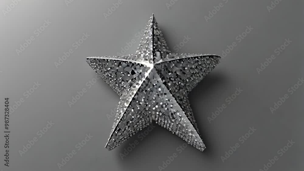 Silver star-shaped jewel sticker isolated on a clean white background. Silver star-shaped jewel sticker isolated on a clean white background.