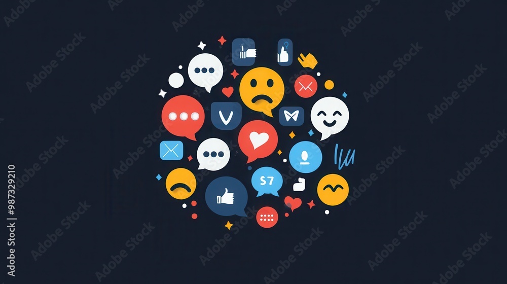 A minimalist image of social media icons A minimalist image of social media icons
