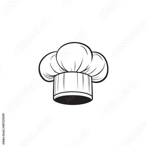 Vector Chef Toque Icon - Restaurant and Cooking Concept.