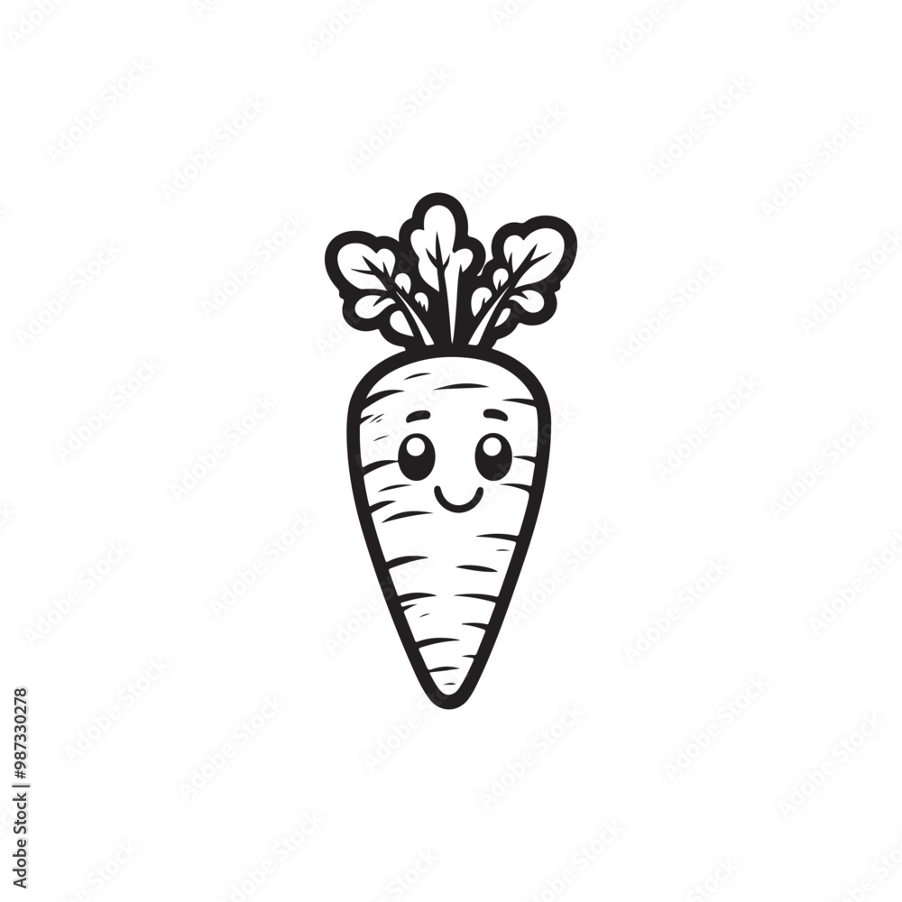 Outline Carrot Icon for Diet and Nutrition Websites. Outline Carrot Icon for Diet and Nutrition Websites.