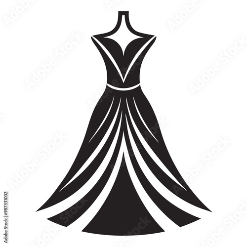 illustration of an evening dress