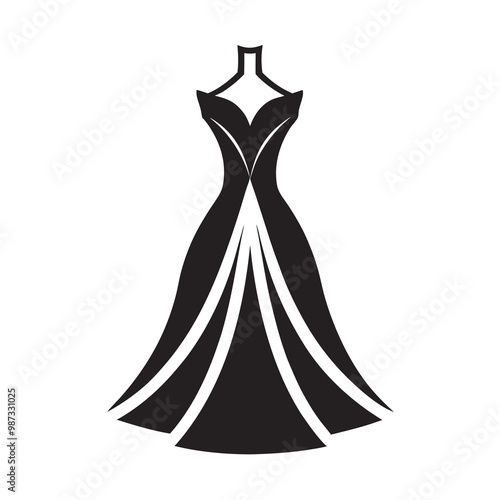 illustration of an evening dress