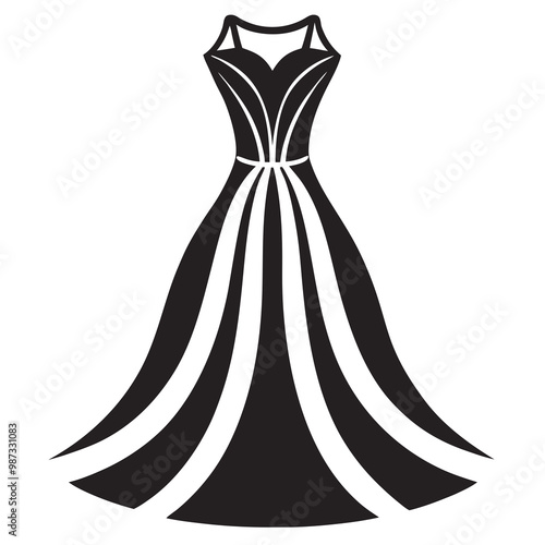 illustration of an evening dress