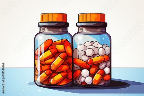 Wooden container with colorful grains in sunlight