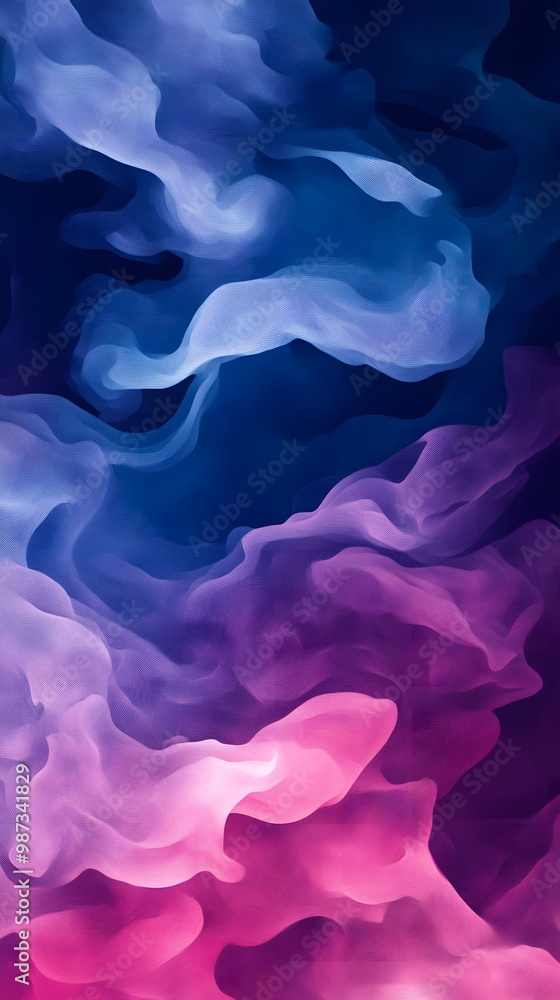 Obraz premium Abstract swirls of blue, purple, and pink.