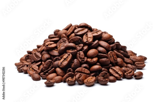 A heaping pile of freshly roasted coffee beans, their enticing aroma filling the air.