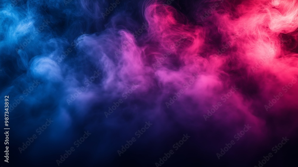 Colorful smoke background. Dark blue, pink and red color fog texture Colorful smoke background. Dark blue, pink and red color fog texture