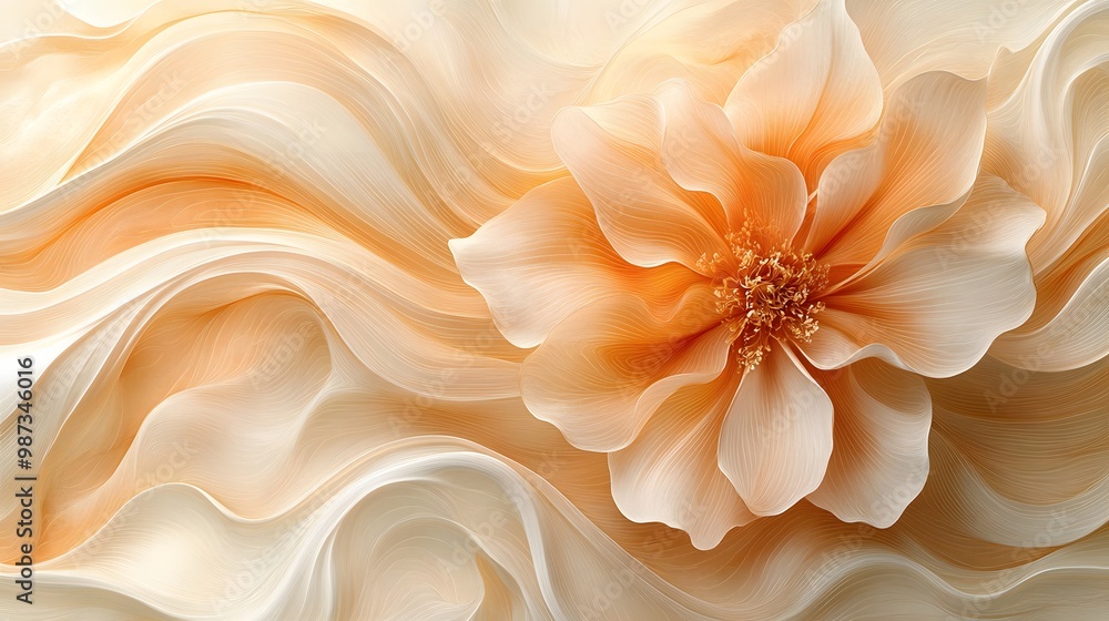 Abstract floral-inspired patterns with swirling lines and delicate shapes, evoking natural beauty Abstract floral-inspired patterns with swirling lines and delicate shapes, evoking natural beauty