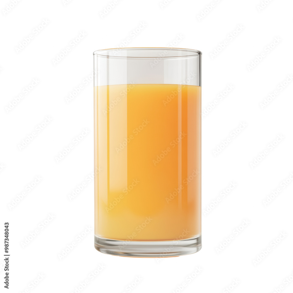 Fresh Orange Juice in Glass Container on transparent background Fresh Orange Juice in Glass Container on transparent background