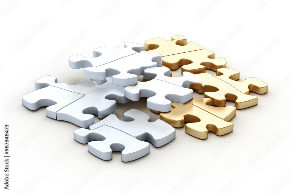 A puzzle with pieces coming together, representing the completion of a project or goal A puzzle with pieces coming together, representing the completion of a project or goal