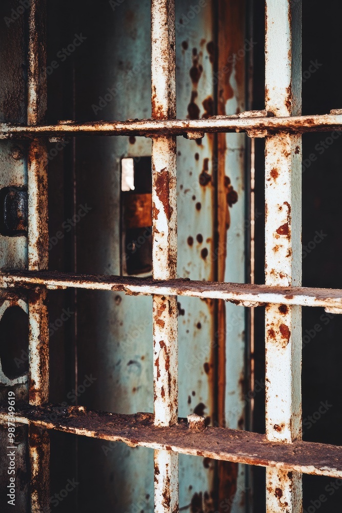 Rusty Prison Bars with Patina Texture Rusty Prison Bars with Patina Texture