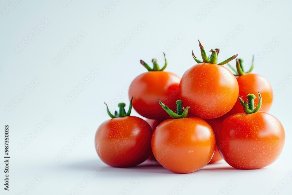 Stack Tomatoes with raw on white background , ai Stack Tomatoes with raw on white background , ai
