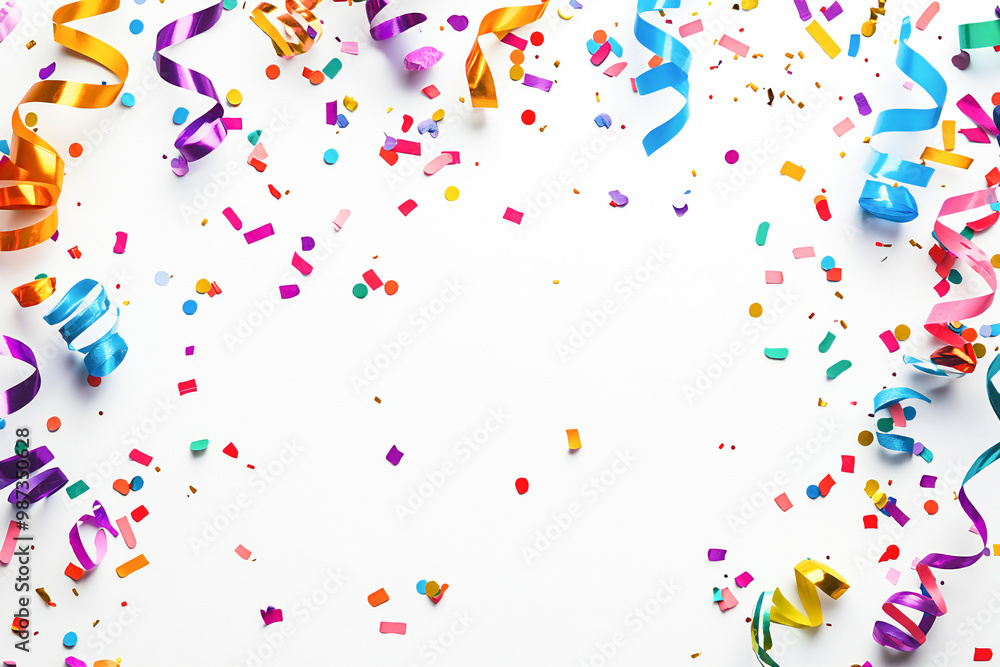 Fototapeta premium white background with confetti
