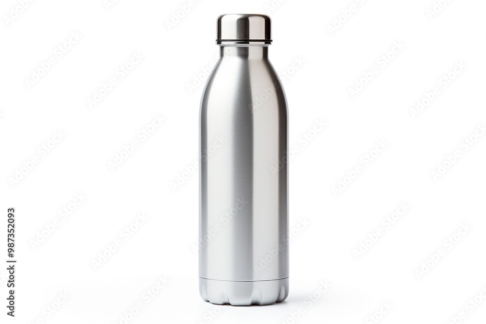 A sleek, minimalist stainless steel water bottle with a clean, modern design. A sleek, minimalist stainless steel water bottle with a clean, modern design.