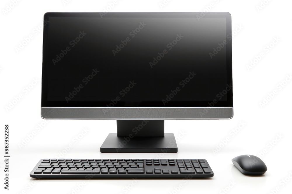 A sleek, modern desktop computer with a minimalist design A sleek, modern desktop computer with a minimalist design